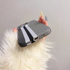 Minimalist Color-Block Carbon Fiber Pattern Phone Case