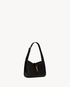 Saint Laurent Le 5 à 7 Patent Leather Hobo – Burgundy Elegance