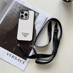 Luxury Crossbody Leather iPhone Case