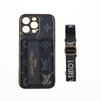 Luxury Advanced Leather iPhone Case with Card Holder & Strap