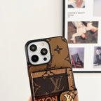 Luxury Card Bag Chain Classic Brown iPhone Case