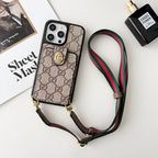 Premium Card Bag Crossbody Chain iPhone Case