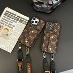 Luxury Card Bag Chain Brown iPhone Case