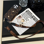 Luxury Card Bag Chain Brown iPhone Case