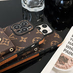 Luxury Card Bag Chain Brown iPhone Case