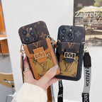 Luxury Card Holder Crossbody iPhone Case
