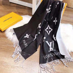 Luxury Reversible Monogram Knit Scarf